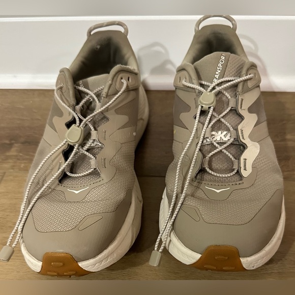 Hoka One One Transport Tan Trail Shoes Quick Toggle Lace, Cordura, Vibram Size 9 - Picture 6 of 16